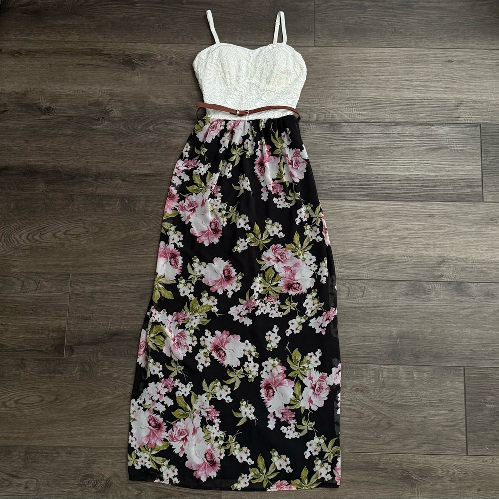 Floral Maxi Dress with belt